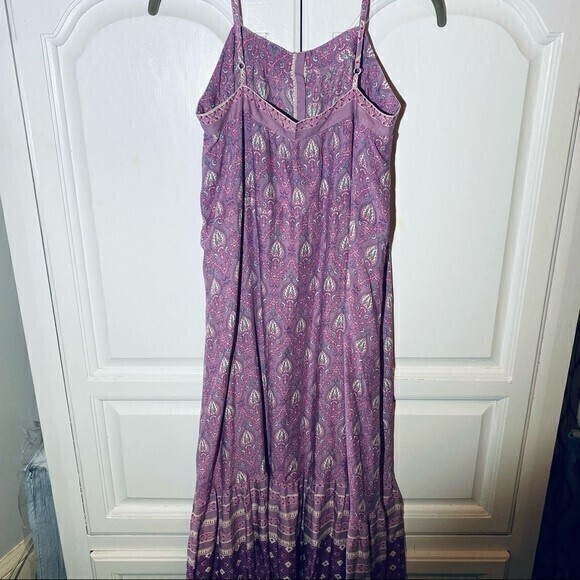 Bluestreak II Women’s Boho Chic Dress w/Spaghetti‎ Straps, Size M Purple Paisley - Picture 4 of 7